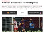 <strong>Mundo Deportivo de España: </strong>Un Barça monumental acaricia la proeza