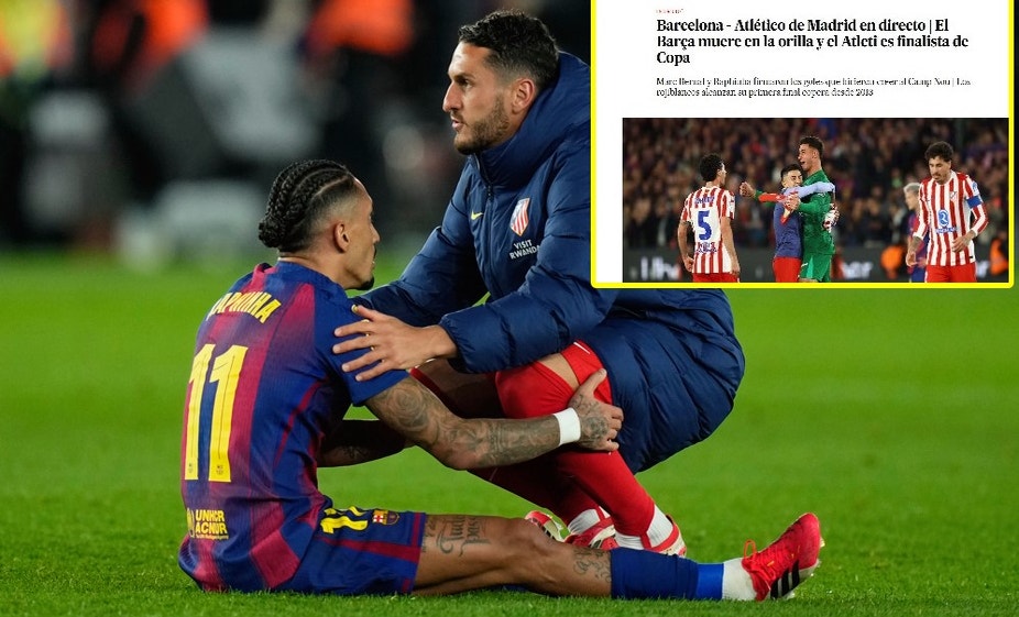 Barcelona rozó la proeza en la vuelta de las semifinales de la Copa del Rey, donde derrotó al Atlético del Madrid por un 3-0 insuficiente. Los 'colchoneros' golearon 4-0 en la ida.