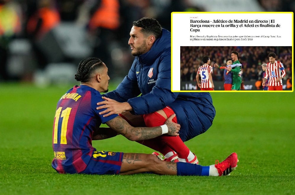 <a href=https://rpp.pe/futbol/futbol-mundial/barcelona-vs-atletico-madrid-en-vivo-ver-america-tv-d-sports-como-ver-desde-celular-semifinal-copa-del-rey-2026-link-gratis-partidos-de-hoy-noticia-1678252 data-mce-href=https://rpp.pe/futbol/futbol-mundial/barcelona-vs-atletico-madrid-en-vivo-ver-america-tv-d-sports-como-ver-desde-celular-semifinal-copa-del-rey-2026-link-gratis-partidos-de-hoy-noticia-1678252>Barcelona</a> rozó la proeza en la vuelta de las semifinales de la <strong>Copa del Rey,</strong> donde derrotó al <strong>Atlético del Madrid</strong> por un 3-0 insuficiente. Los colchoneros golearon 4-0 en la ida.