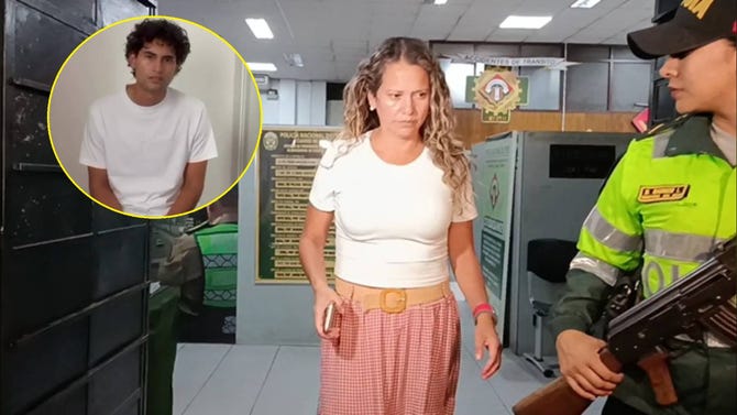 Marcela Chirinos visitó a su hijo Adrián Villar en dependencia policial de La Victoria