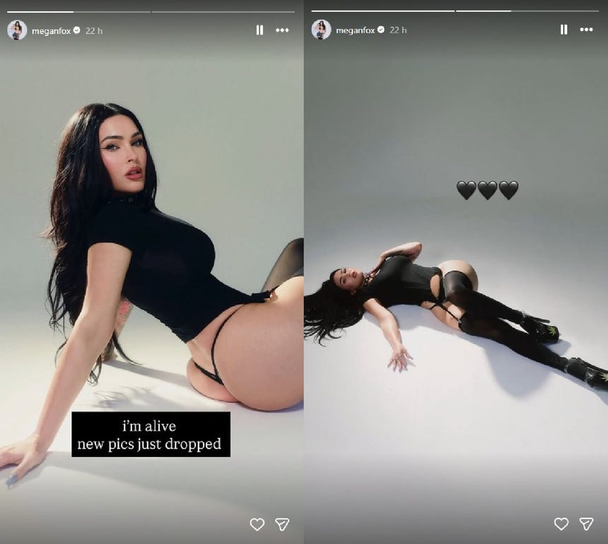 Megan Fox enciende las redes sociales con sugerentes fotos para sus seguidores.