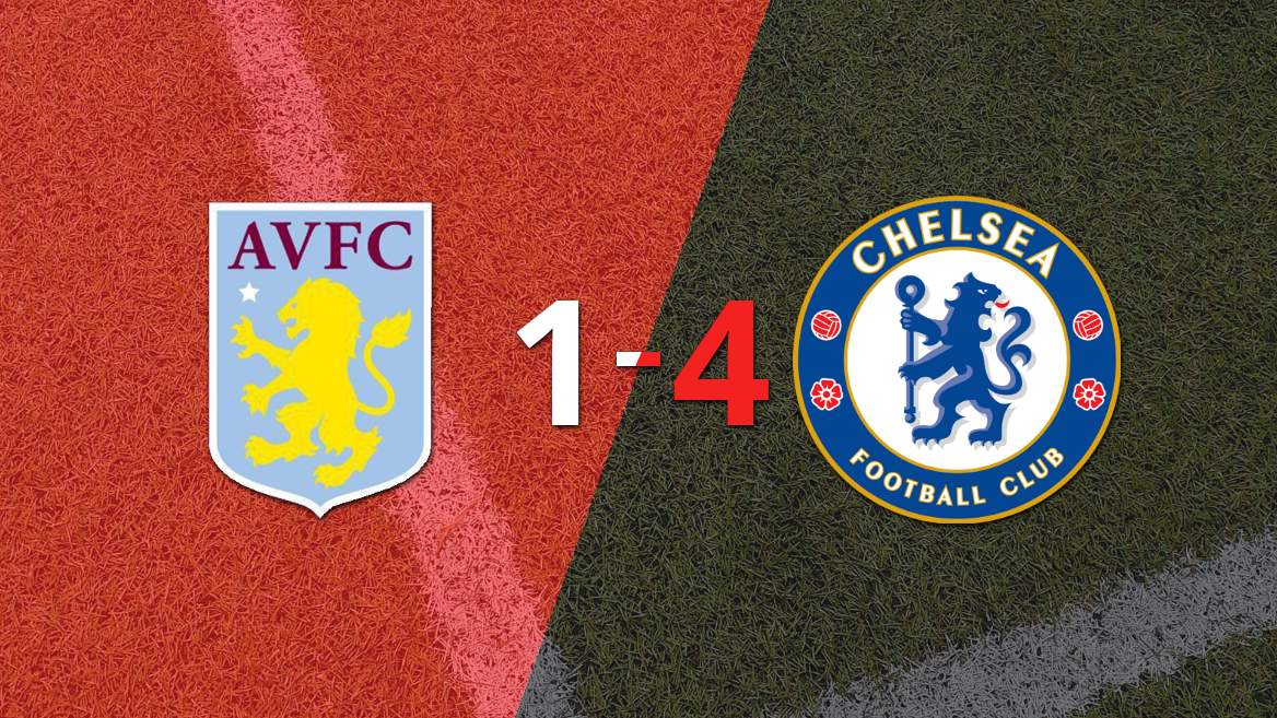 Chelsea remonta y golea 4-1 a Aston Villa en un festival de fútbol