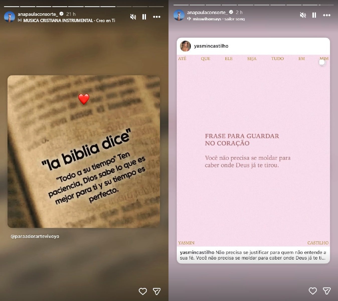 Ana Paula Consorte comparte mensajes de reflexión tras su ruptura con Paolo Guerrero.