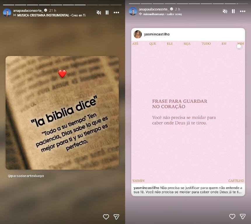 Ana Paula Consorte comparte mensajes de reflexión tras su ruptura con Paolo Guerrero.