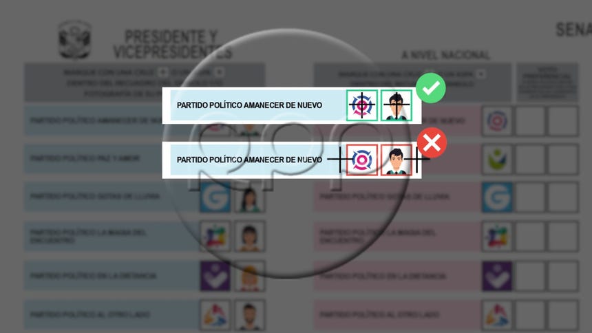 Aprende cómo marcar para que el voto preferencial sea válido