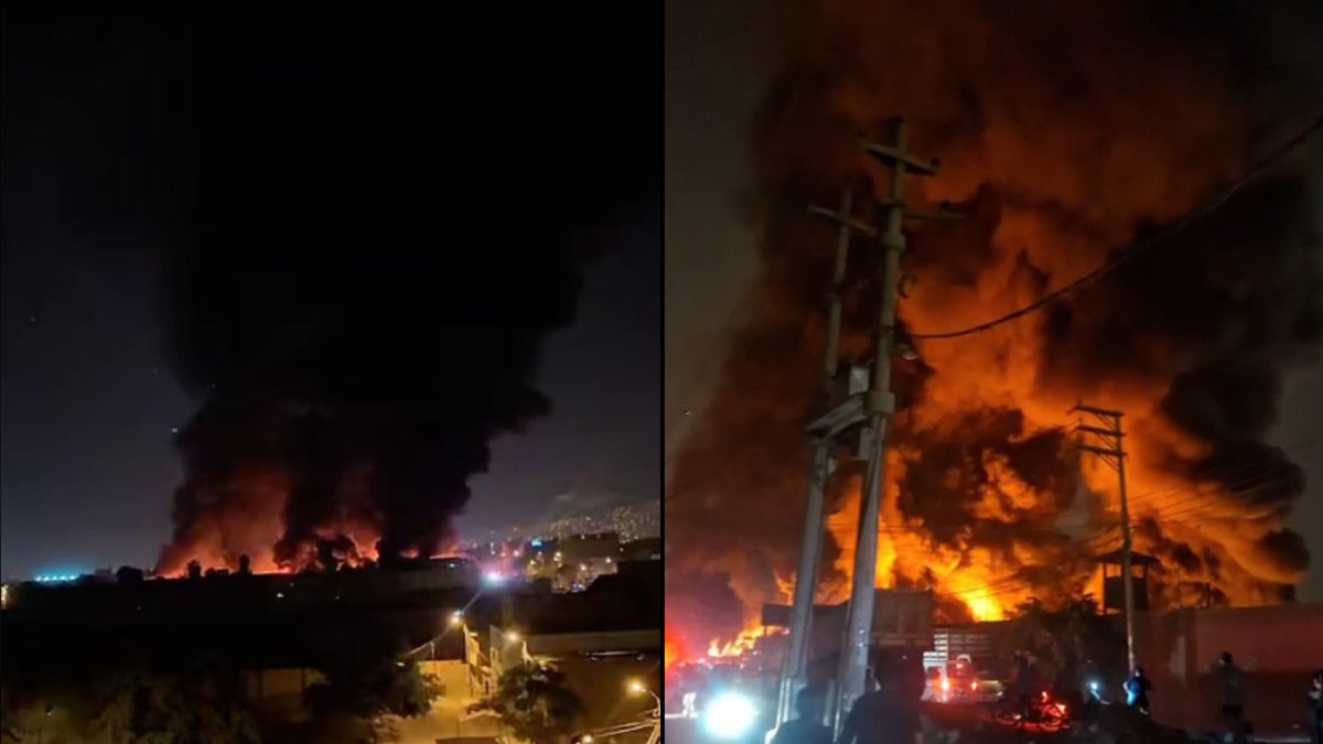 Bomberos siguen llegando al lugar y los vecinos se ponen en resguardo
