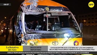 ¡Otra vez los ‘Anconeros’! Dos cústeres chocaron en plena Panamericana Norte y dejan al menos diez heridos