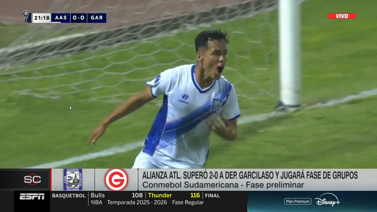 Así fue el primer gol de Alianza Atlético ante Garcilaso.