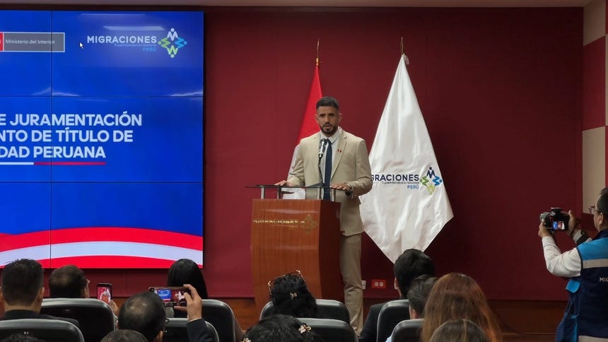 La palabra de Matías Di Benedetto por su nacionalidad peruana.