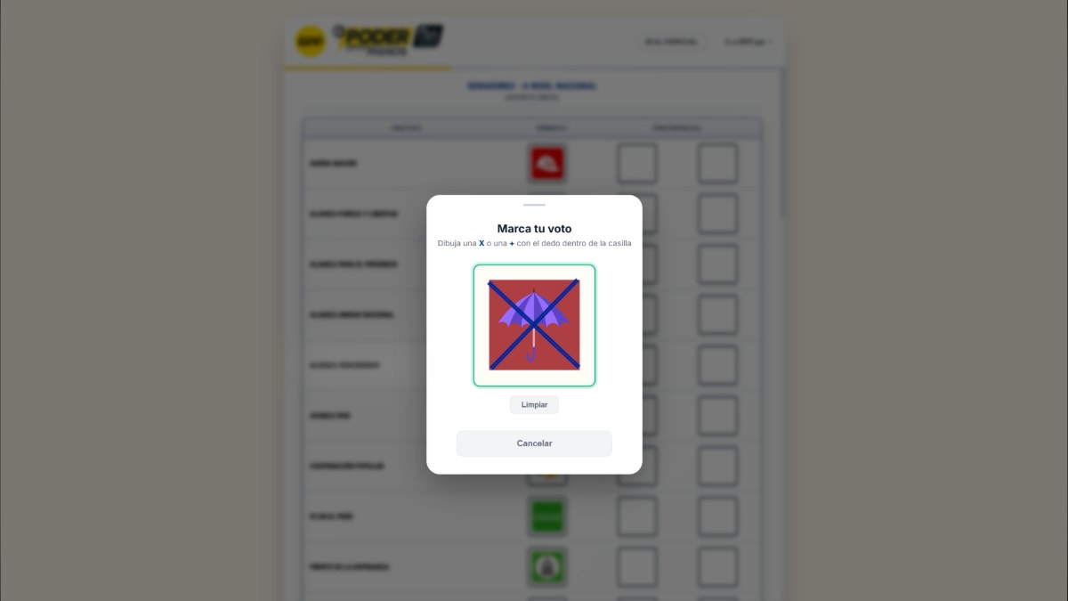 Herramienta Simulador de votos, desarrollada por RPP
