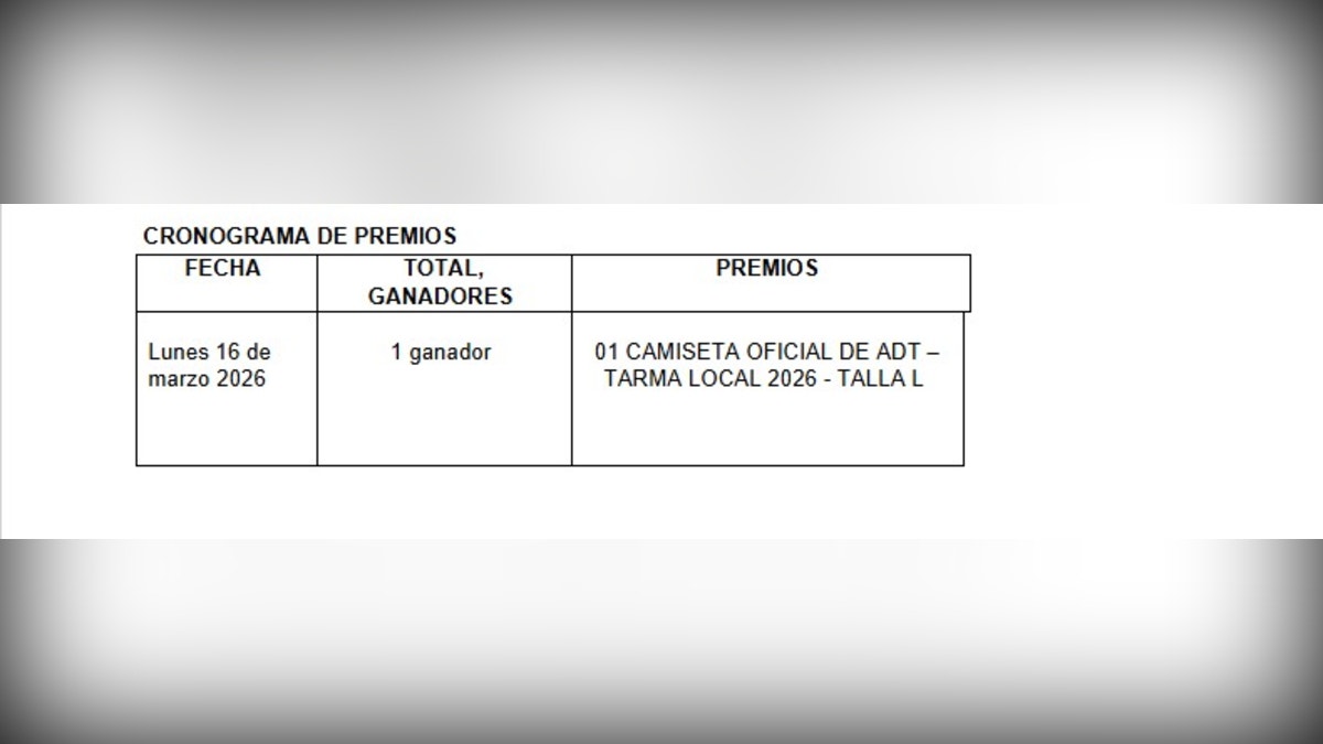 FECHA DE PREMIOS