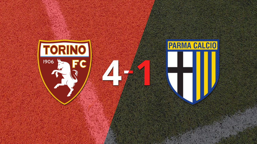 Serie A: Parma sucumbe ante Torino en una goleada 4-1