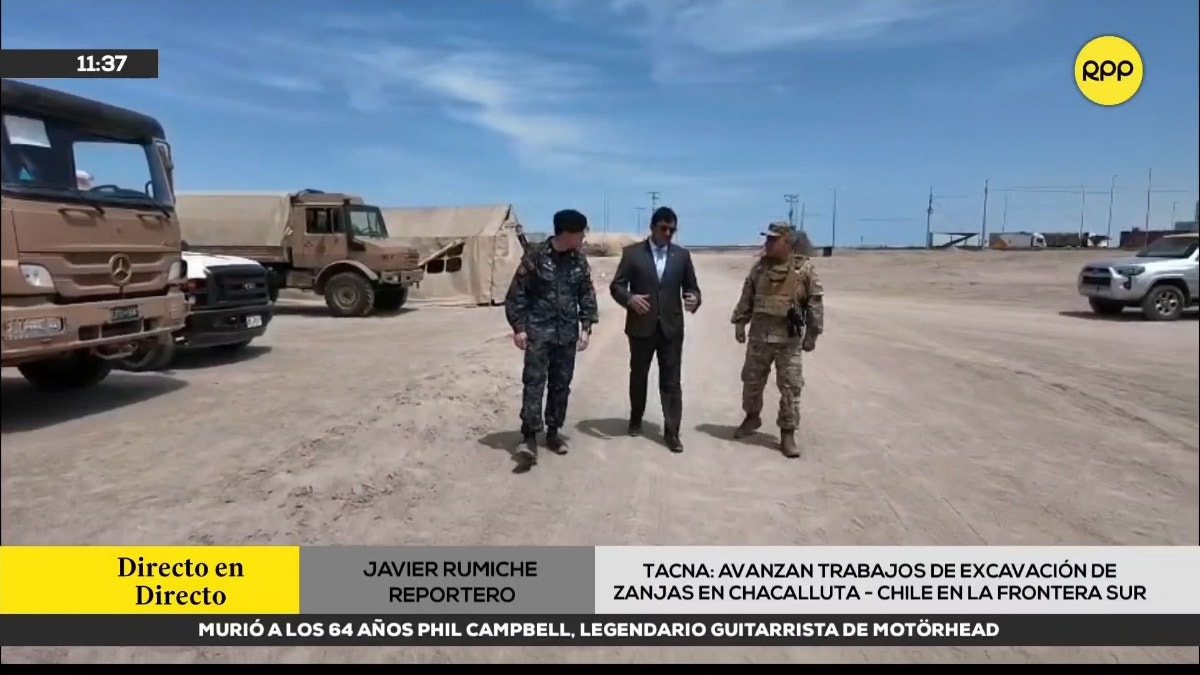 Tacna: avanzan trabajos de excavación de zanjas en Chacalluta - Chile en la frontera Sur