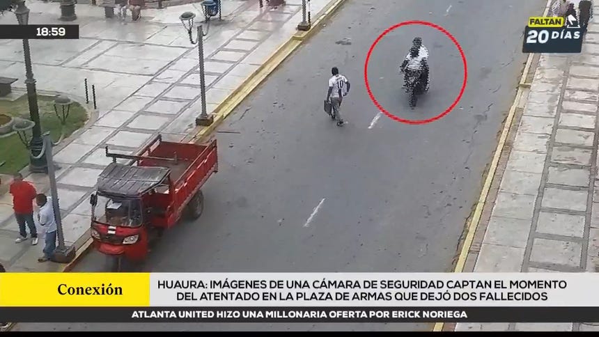 Dos muertos y dos heridos deja ataque armado contra dirigente de construcción civil en plaza de armas de Huaura