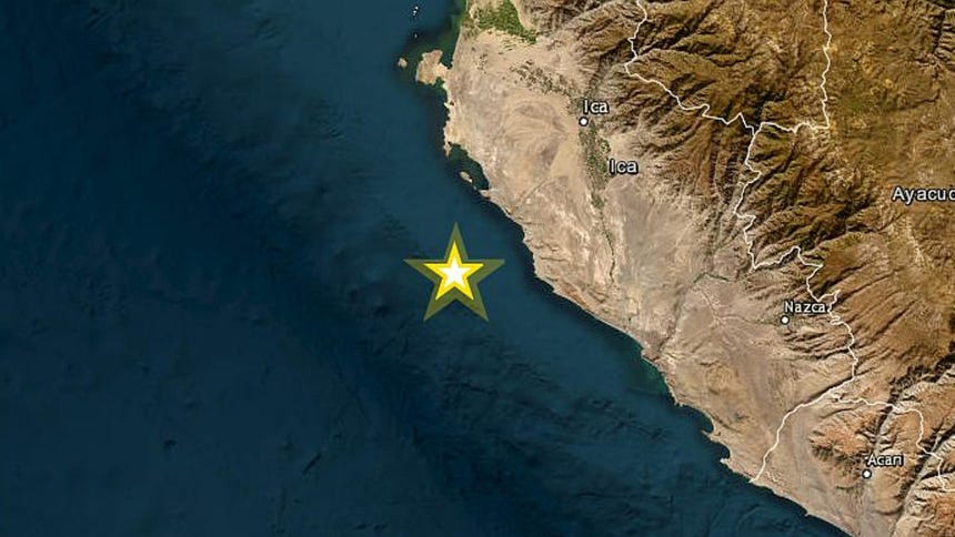 Un sismo de magnitud 4.7 remeció la región Ica esta mañana