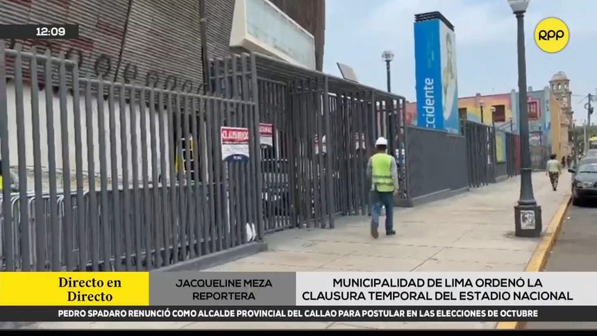 Municipalidad de Lima ordenó la clausura temporal del Estadio Nacional Municipalidad de Lima ordenó la clausura temporal del Estadio Nacional