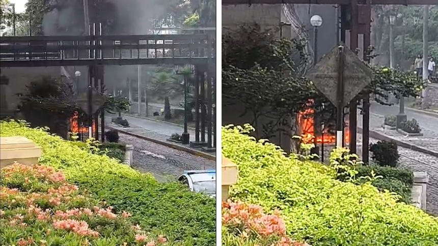 Miraflores: reportan incendio de vehículo en plena Bajada Balta [VIDEO]