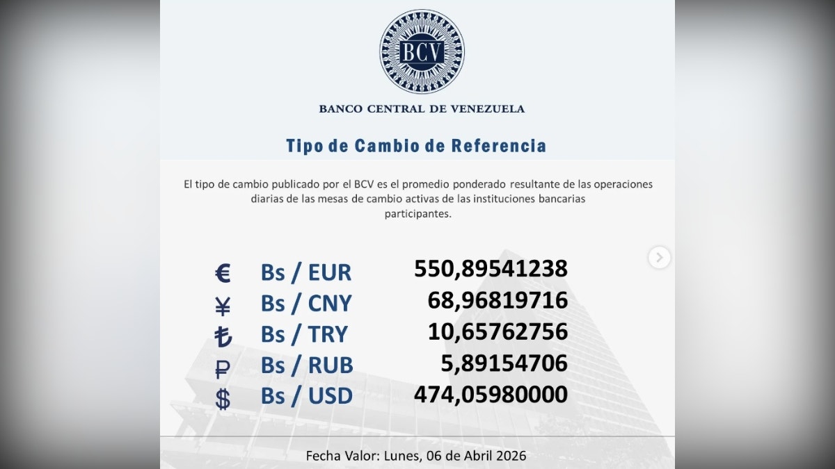 Dólar BCV hoy al cierre del 1 de abril del 2026