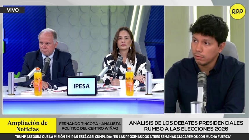 Fernando Tincopa dice que debates presidenciales 