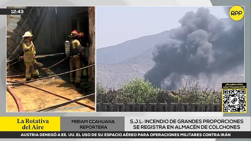 Emergencia en SJL: alrededor de 60 bomberos acudieron a atender incendio en almacén