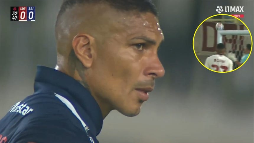 Paolo Guerrero por poco anota de tiro libre en el Alianza Lima vs. Universitario [VIDEO]