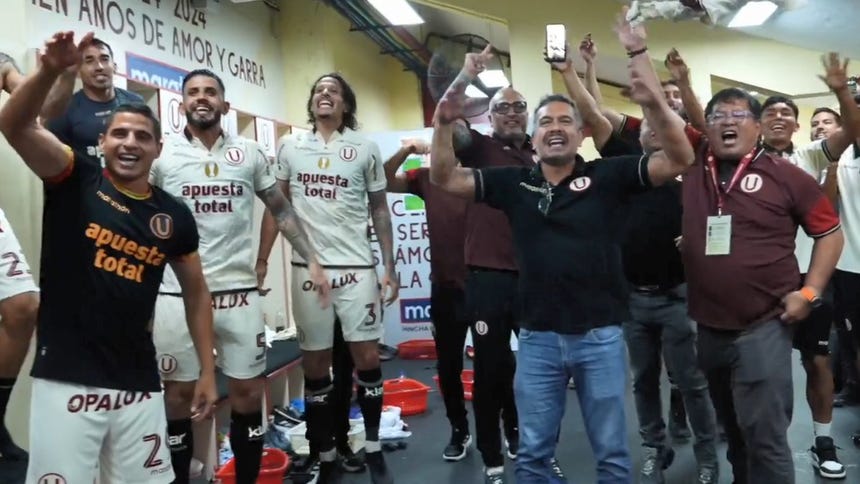 Jugadores, comando técnico y dirigencia: así celebró Universitario su triunfazo en el Clásico [VIDEO]