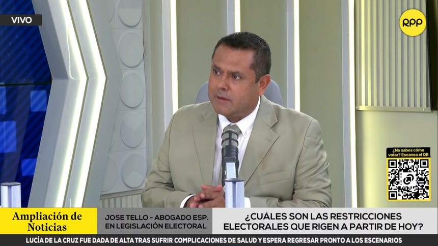 José Tello cuestiona prohibición de difundir encuestas en medios de comunicación: 