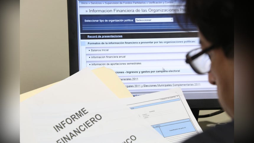 ONPE iniciará proceso para revisar la información financiera reportada por las agrupaciones políticas.