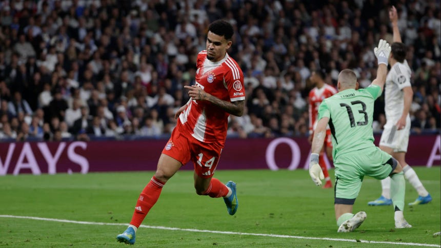 Apareció el diferente: Luis Díaz anotó el 1-0 del Bayern sobre Real Madrid en el Bernabéu [VIDEO]