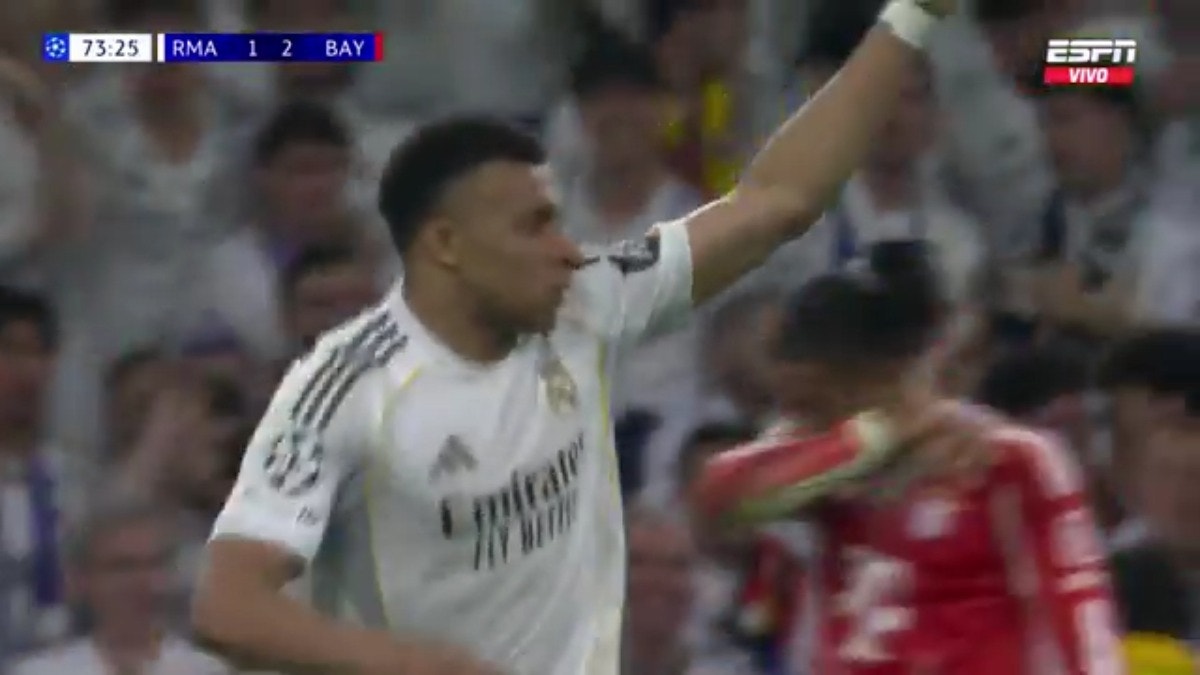 Mbappé marcó el 1-2 para Real Madrid