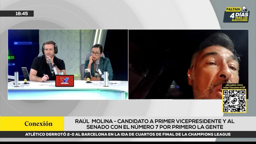 Raúl Molina, candidato a la vicepresidencia por Primero La Gente, plantea reparación a víctimas de protestas