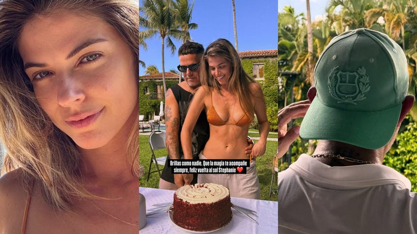 Alejandro Sanz y Stephanie Cayo aparecieron juntos en la celebración anticipada por el cumpleaños de ella.