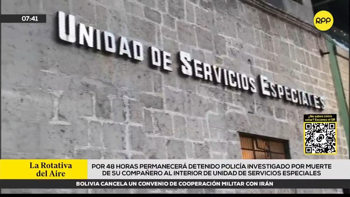 Arequipa: permanece detenido policía investigado por muerte de su compañero al interior de la Unidad de Servicios Especiales