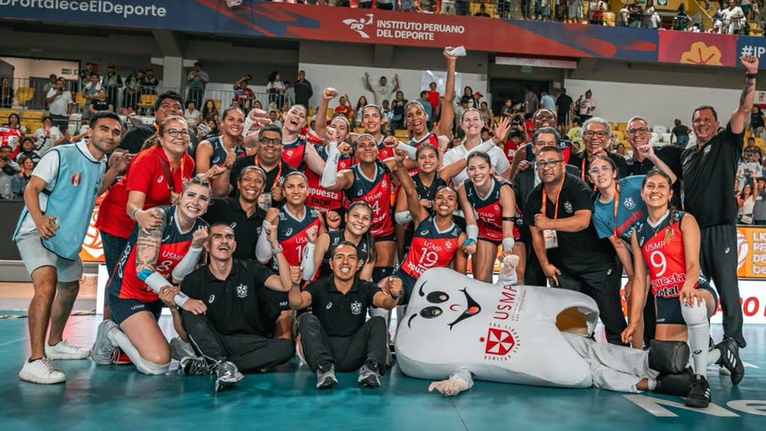 A poco de la gloria: así celebró San Martín su pase a la final de la Liga Peruana de Vóley