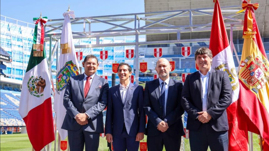 FPF estuvo en la presentación oficial del amistoso entre España y Perú en Puebla