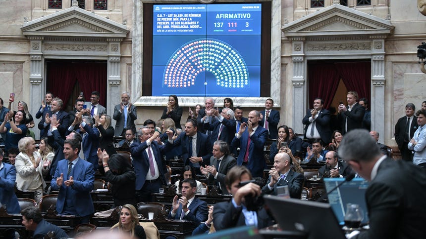 El Congreso argentino aprueba reforma a la ley de glaciares para promover la minería