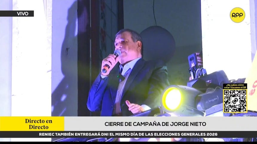 Jorge Nieto promete resolver la crisis de seguridad en un año durante cierre de campaña en Lima
