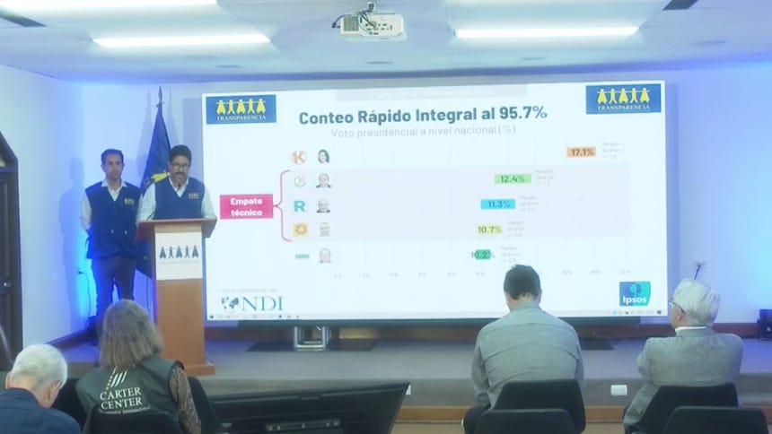 Fujimori lidera con 17.1% y hay triple empate técnico en el segundo lugar, según conteo rápido integral de Transparencia-Ipsos al 95.7%
