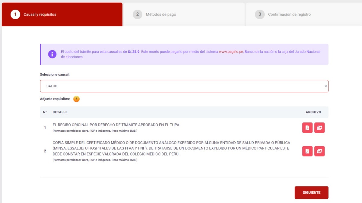 Causales para dispensa y/o justificación de multas electorales