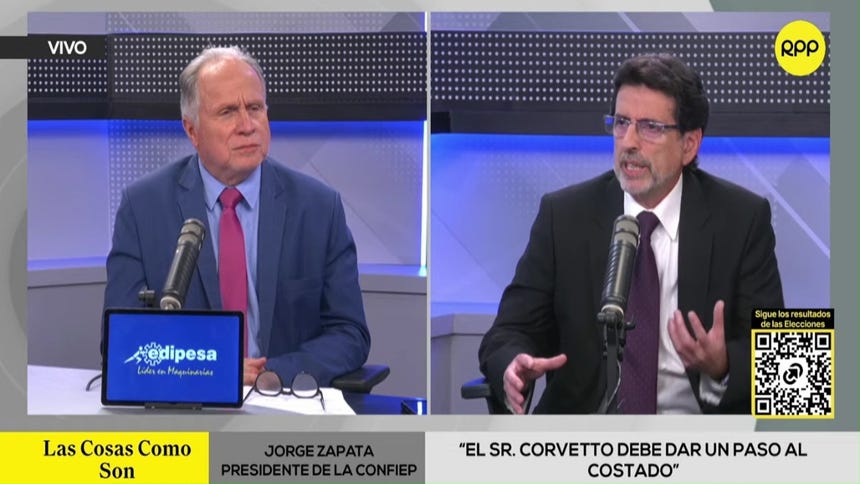 Presidente de la Confiep: 