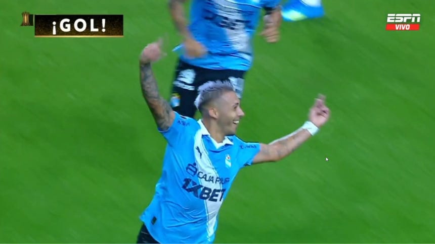 ¡Golazo! Juan Cruz anotó en el Sporting Cristal vs Palmeiras con un espectacular remate [VIDEO]