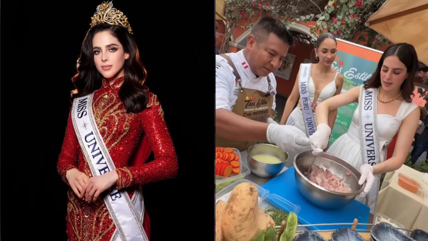 Fátima Bosch, Miss Universo, prepara ceviche durante su visita en Ica [VIDEO]