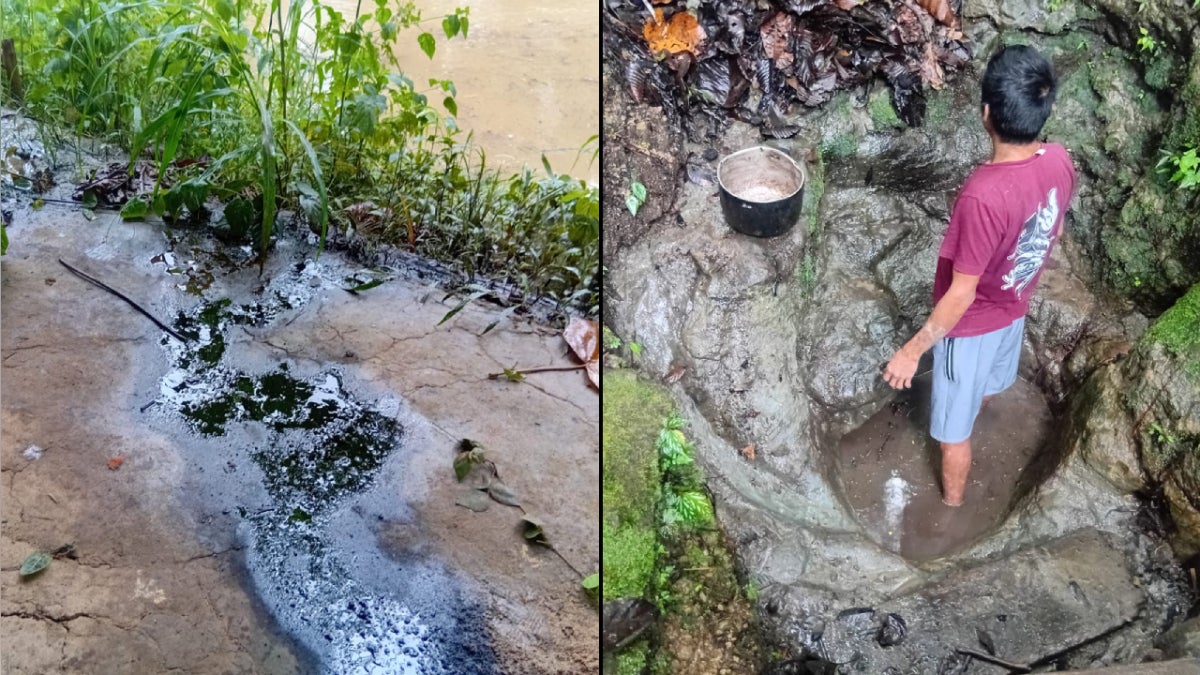 Una persona explica la situación que se vive en esta zona de Loreto
