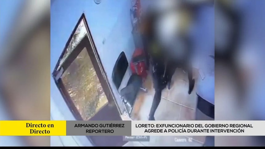 Loreto: exfuncionario del Gobierno Regional es señalado de golpear a un policía durante intervención [VIDEO]