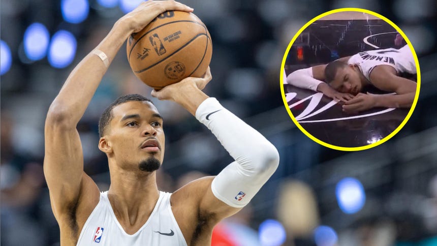 Victor Wembanyama entra en protocolo de conmoción cerebral tras dura caída en partido [VIDEO]