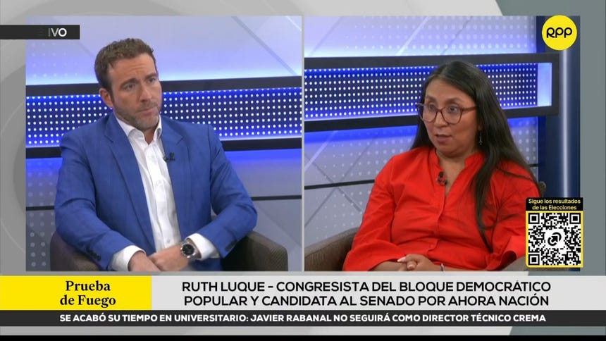 Ruth Luque: “Rafael López Aliaga le hace un daño irreparable al Perú con discursos de violencia y amenazas, y actúa con impunidad”