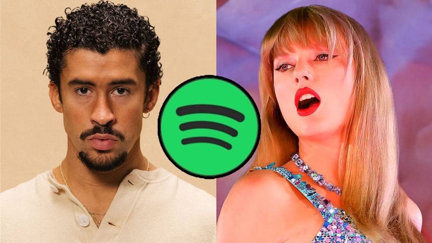 Taylor Swift y Bad Bunny son los artistas más escuchados de la historia de Spotify