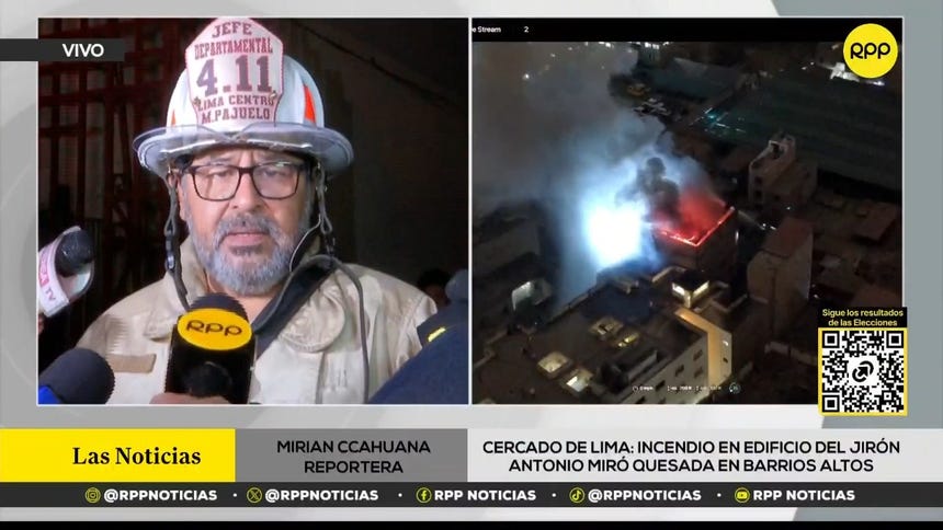 Cercado: bomberos informaron que incendio en el jirón Miró Quesada se encuentra controlado en un 80 %