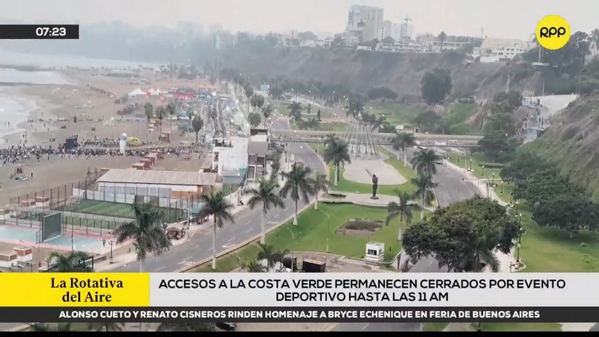 Acceso a la Costa Verde permanecen cerrados por evento deportivo