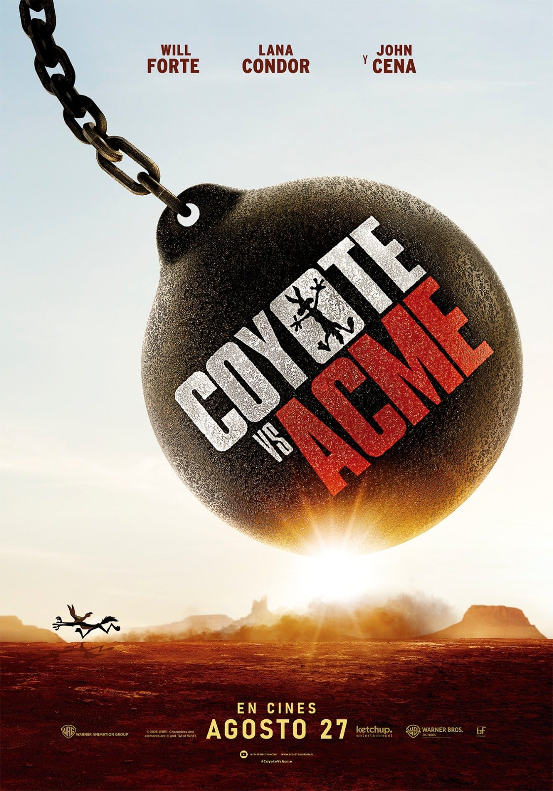 'Coyote vs. Acme' cuenta con las actuaciones de Will Forte, John Cena y Lana Condor, entre otros.